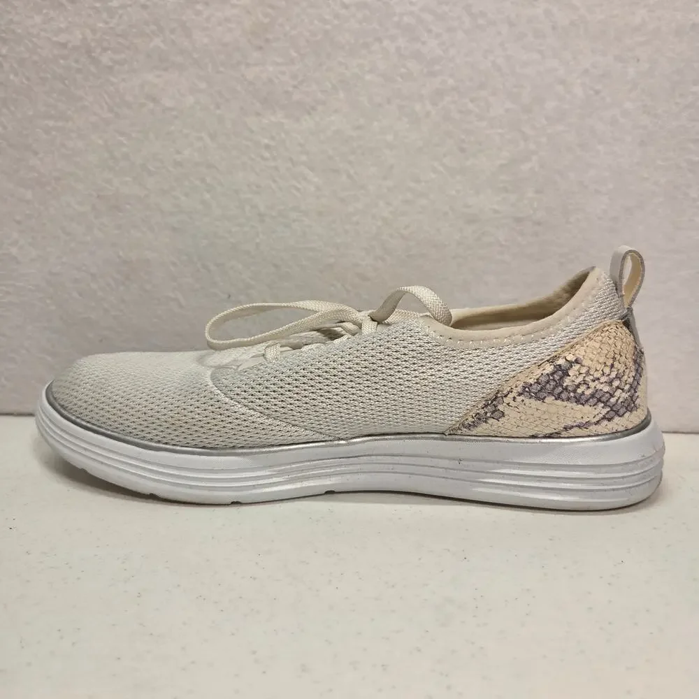 Cole Haan GrandSport Journey Knit Sneakers Ivory Snake Print Womens 10B NWOT